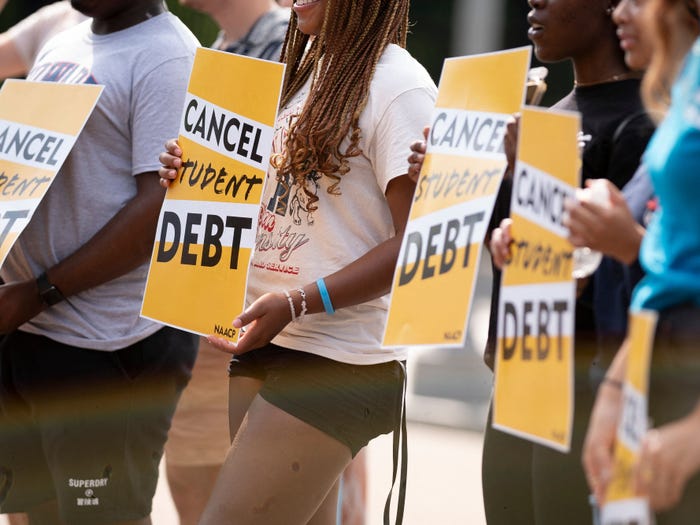 Cancel student debt activists