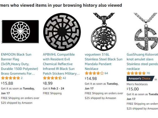 Several amazon items the Simon Wiesenthal Center deemed Nazi-related