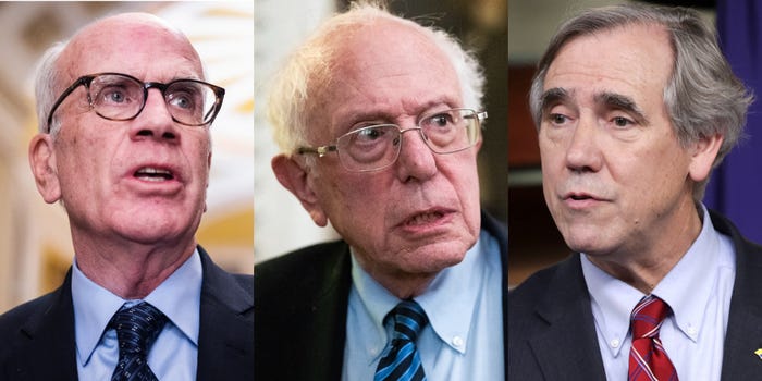 Sens. Peter Welch, Bernie Sanders, and Jeff Merkley were the only 3 members of the Senate Democratic Caucus to vote against the bill.