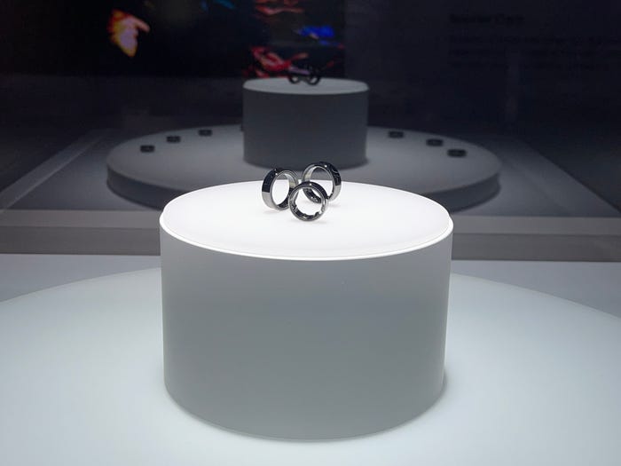 Samsung's Galaxy Ring on display at Mobile World Congress