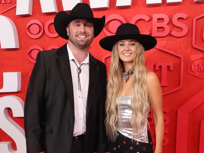 Devlin Hodges and Lainey Wilson attend the 2024 CMT Music Awards.
