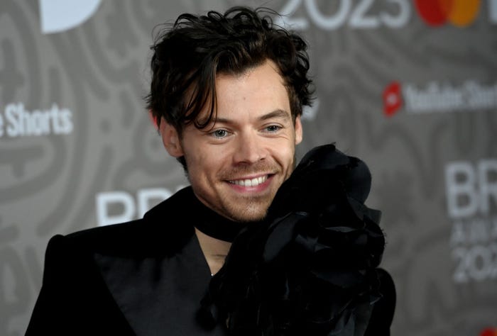 Harry Styles attends The BRIT Awards 2023 at The O2 Arena on February 11, 2023 in London, England