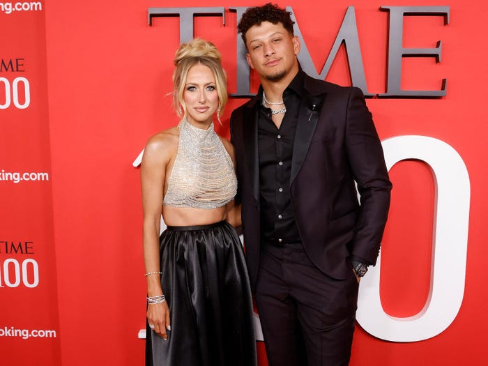 Brittany Mahomes and Patrick Mahomes attend the 2024 Time100 Gala.
