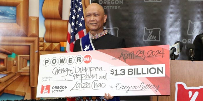 Cheng Saephan, 46, won the $1.3 billion Powerball jackpot in April.