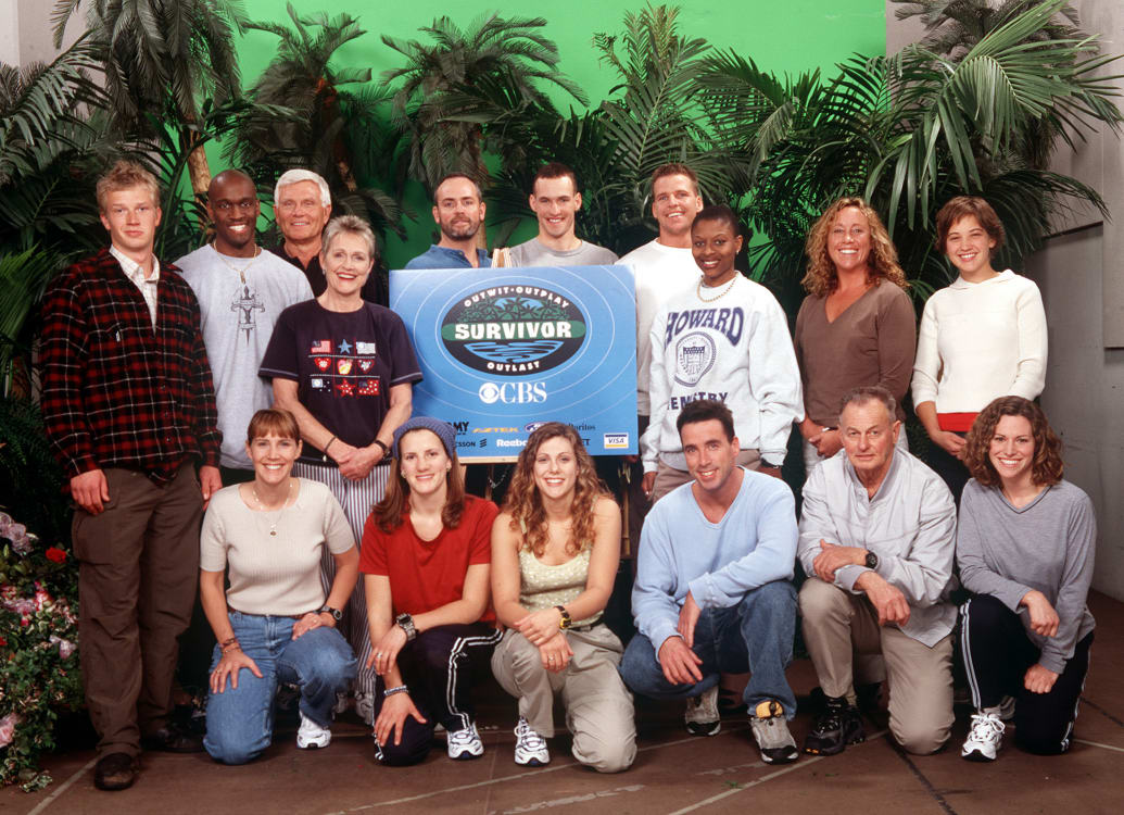 Survivor contestant Front row, from left: Gretchen Cordy, Kelly Wiglesworth, Jenna Lewis, Sean Kenniff, Rudy Boesch and Stacey Stillman. Back row, from left: Greg, Gervase, B.B., Sonja, Richard, Dirk, Joel, Ramona, Susan and Colleen