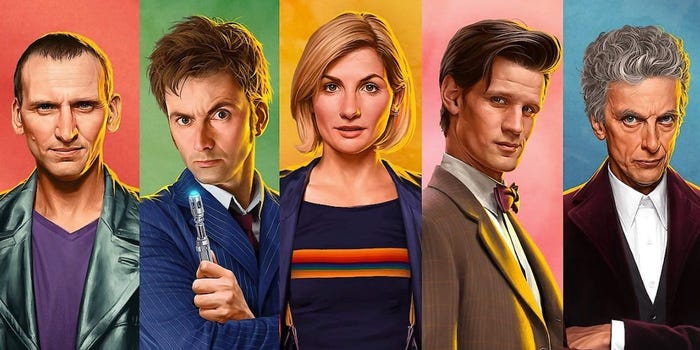 Doctor Who lineup from 2005 to 2022