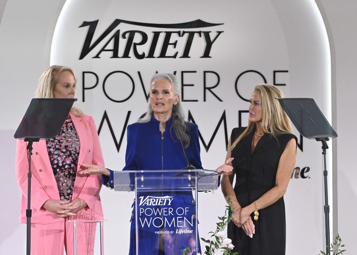 Tanya Brown, Denise Brown and Dominique Brown speak onstage during Variety Power Of Women New York