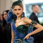 Zendaya attended the 2024 Met Gala in a dramatic gown covered in grapes
