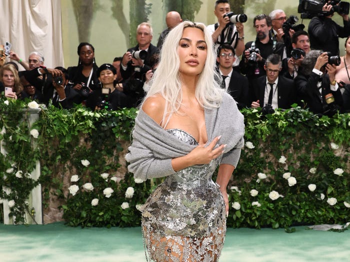 Kim Kardashian attends the 2024 Met Gala.