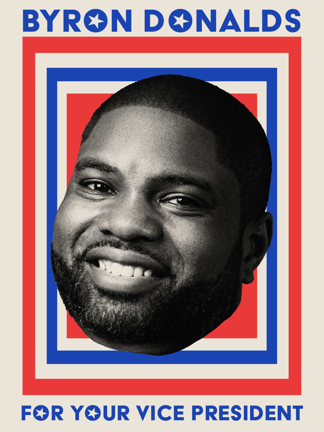 Vice Presidential campaign poster featuring Byron Donalds