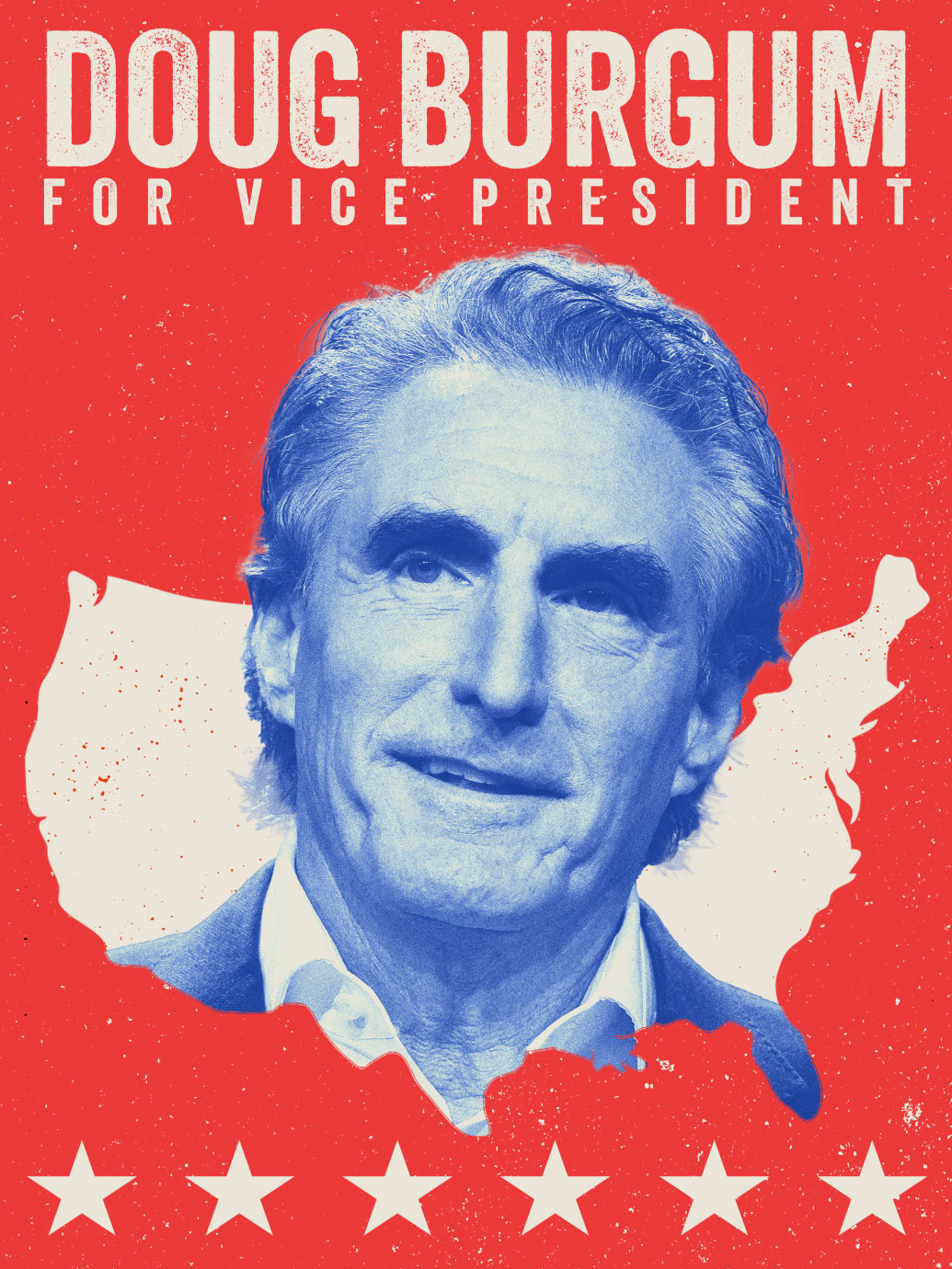 Vice Presidential campaign poster featuring Doug Burgum