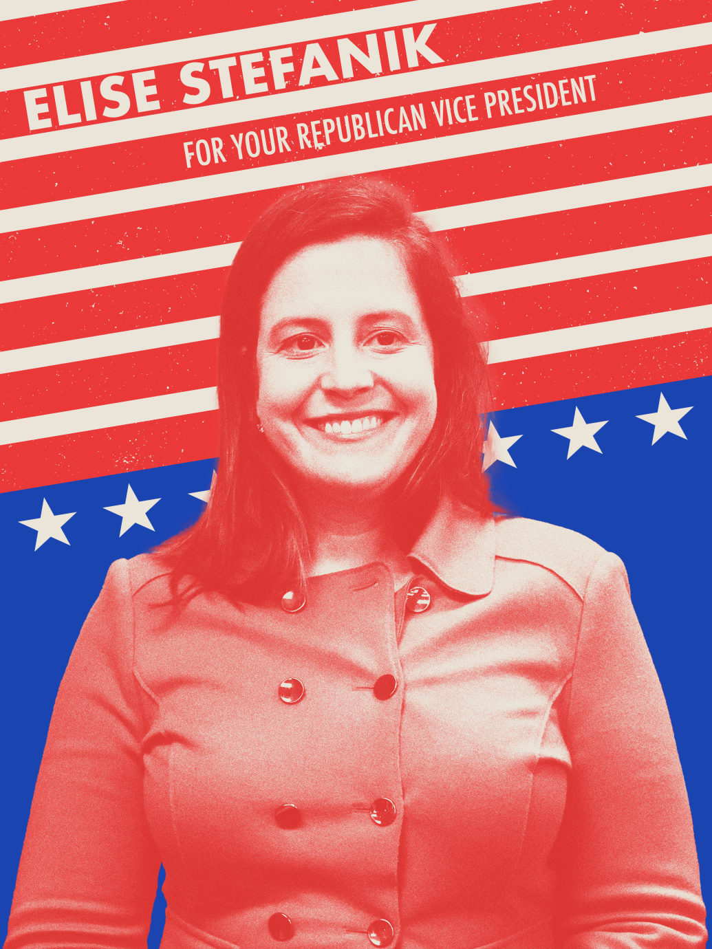 Vice Presidential campaign poster featuring Elise Stefanik