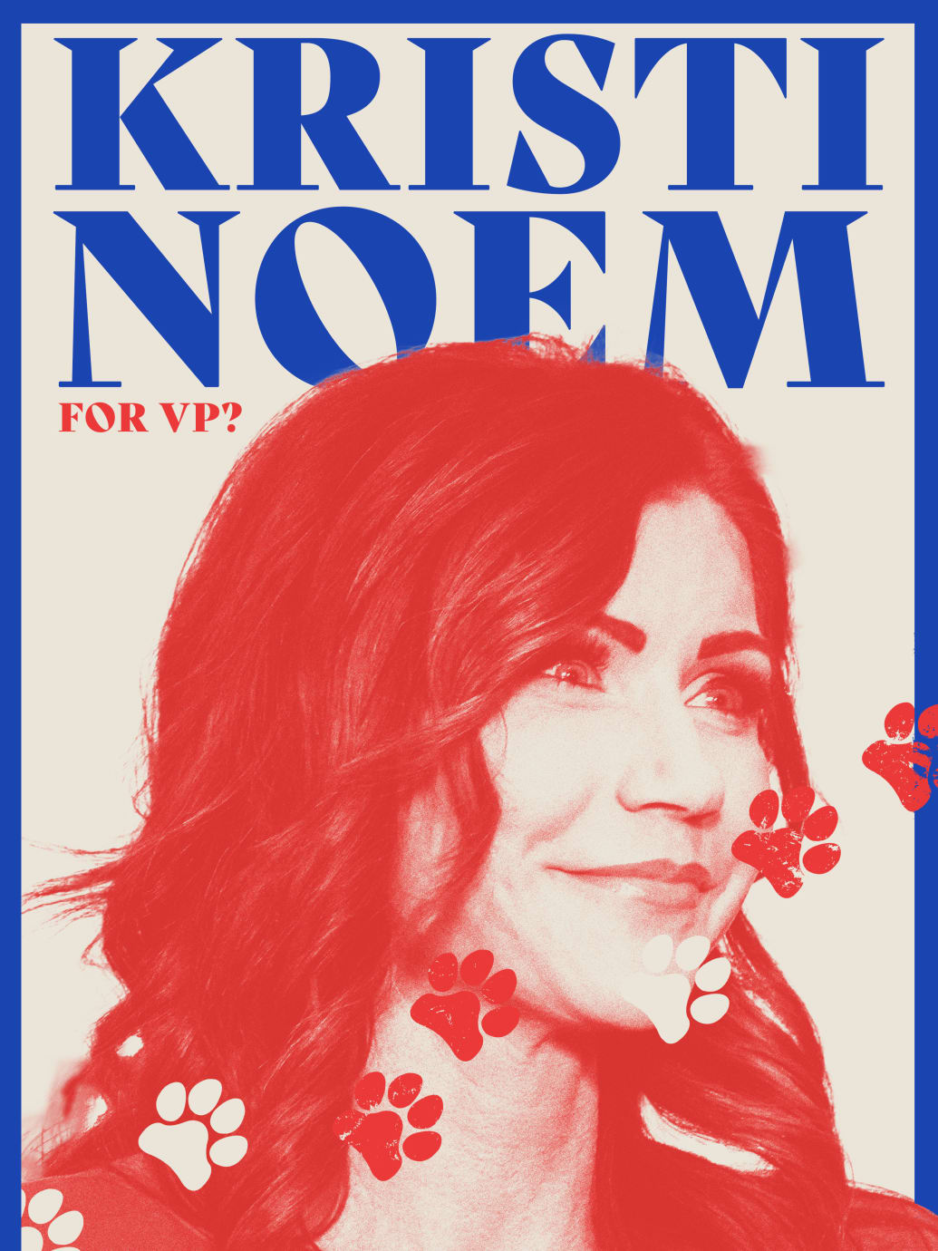 Vice Presidential campaign poster featuring Kristi Noem