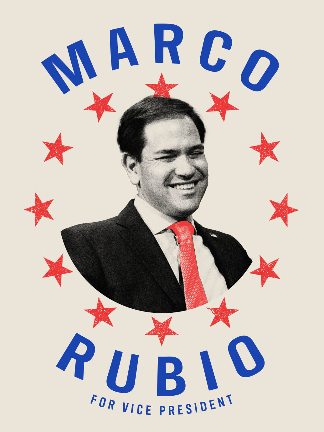 Vice Presidential campaign poster featuring Marco Rubio