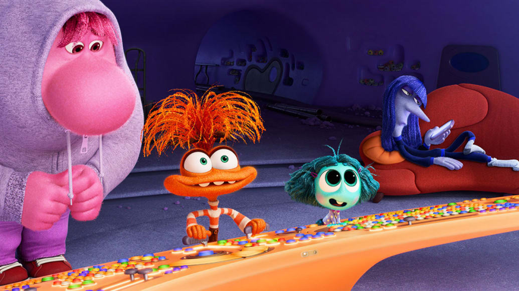 A photo including Embarrassment, Anxiety, Envy, and Ennui in the film Inside Out 2 on Disney