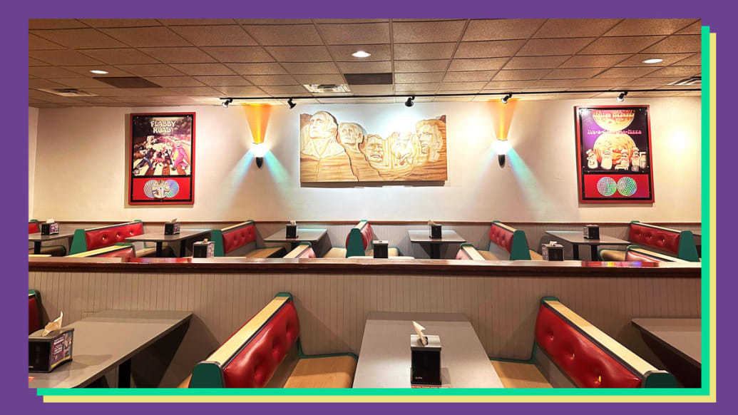 Photograph of Chuck E. Cheese dining room.