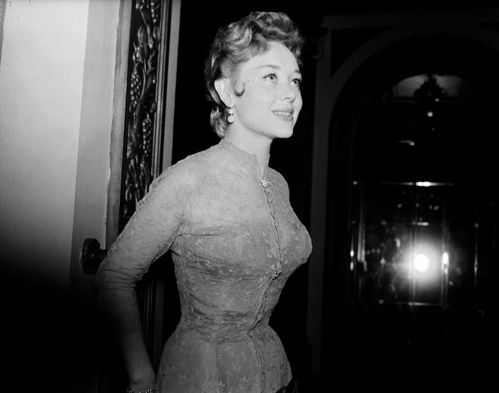 Glynis Johns in a dress