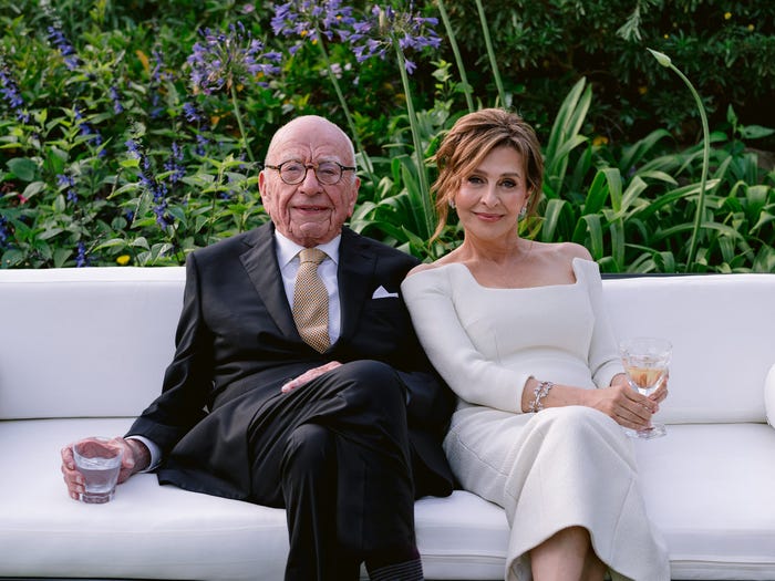 Rupert Murdoch and Elena Zhukova wedding photos