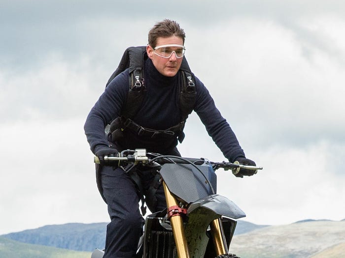 Tom Cruise on motorcycle