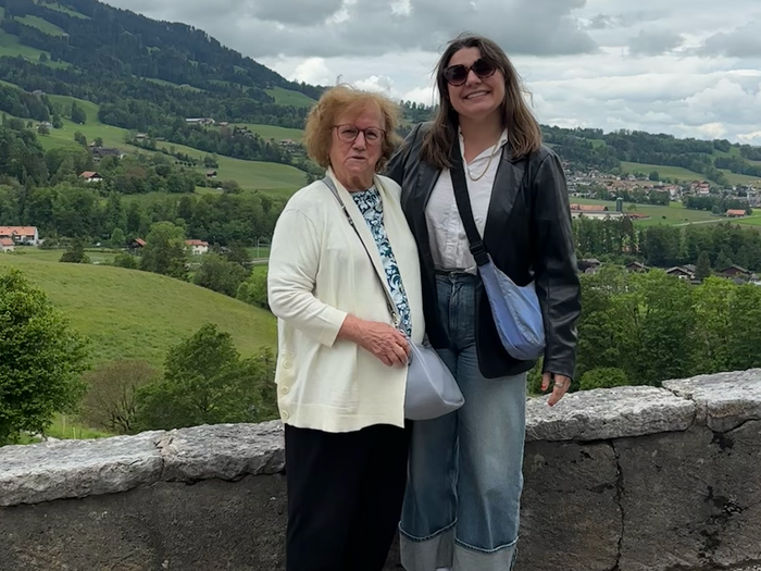 People in Switzerland posing photo