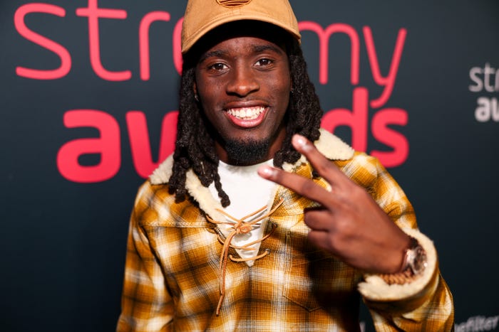 Kai Cenat at The 2023 Streamy Awards held at the Fairmont Century Plaza Hotel on August 27, 2023 in Los Angeles.