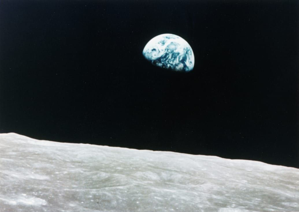 The Earthrise photo from 1968 which William Anders described as his biggest achievement as an astronaut.
