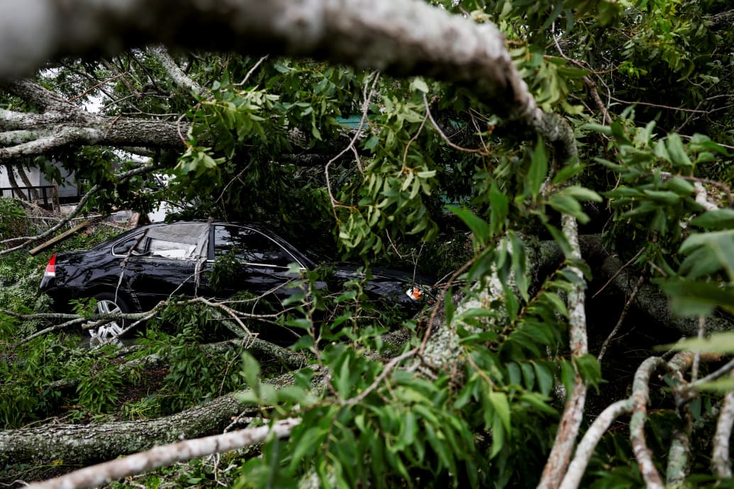 The aftermath of Hurricane Beryl, in El Campo, Texas.